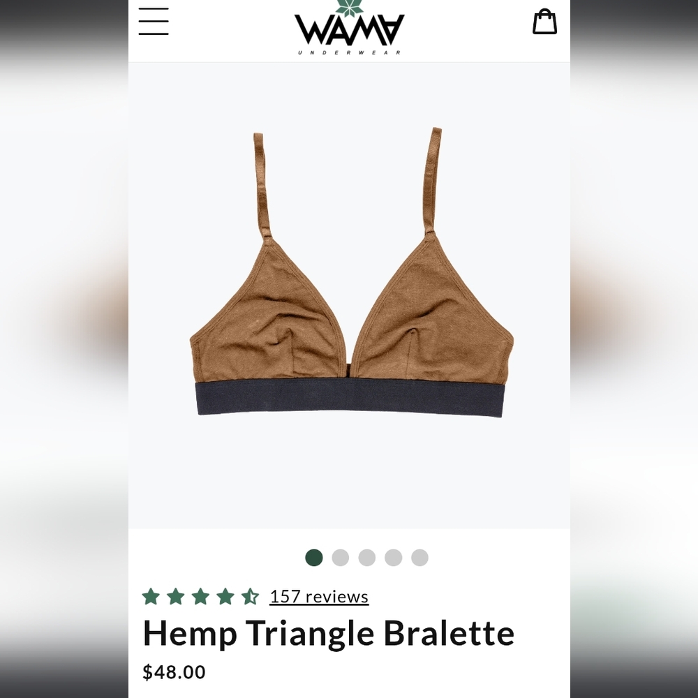 WAMA Hemp Triangle Bralettes